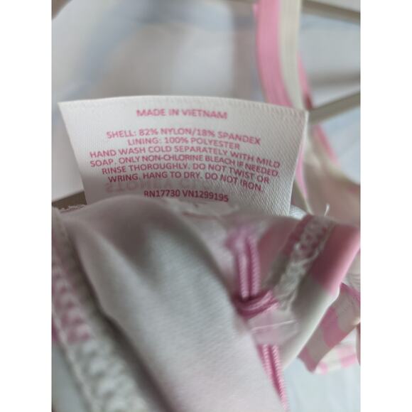 Bikini Top Striped Bralette Stoney Clover Lane x Target‎ Pink White XXS Swimsuit - Picture 6 of 6